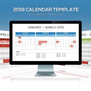 2018 Calendar Powerpoint Template