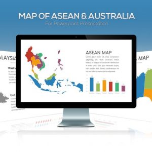 ASEAN & Australia Maps For Powerpoint