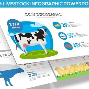 Farms and Livestock Infographic for Powerpoint