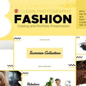 Minimal Fashion Catalog & Photography Powerpoint