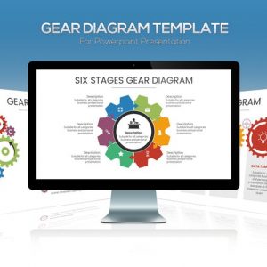 Gear Diagram Powerpoint Template