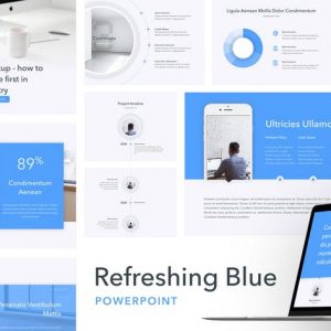 Refreshing Blue PowerPoint Template