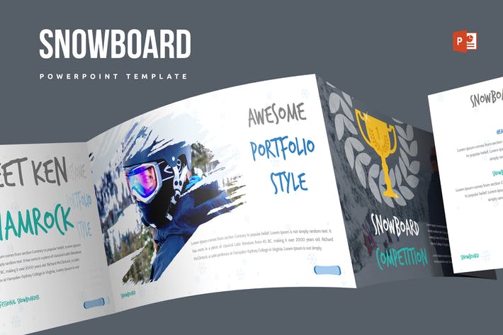 Snowboard Powerpoint Template