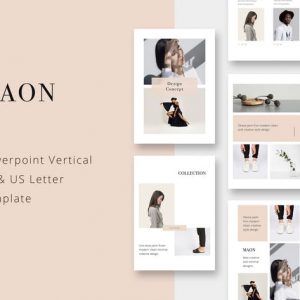 MAON - Vertical Powerpoint A4 + US Letter Template