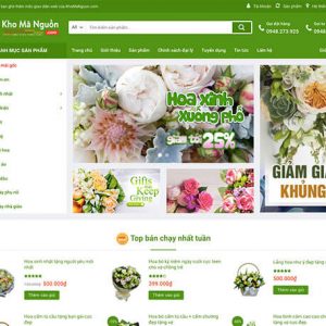 website Cửa hàng bán hoa